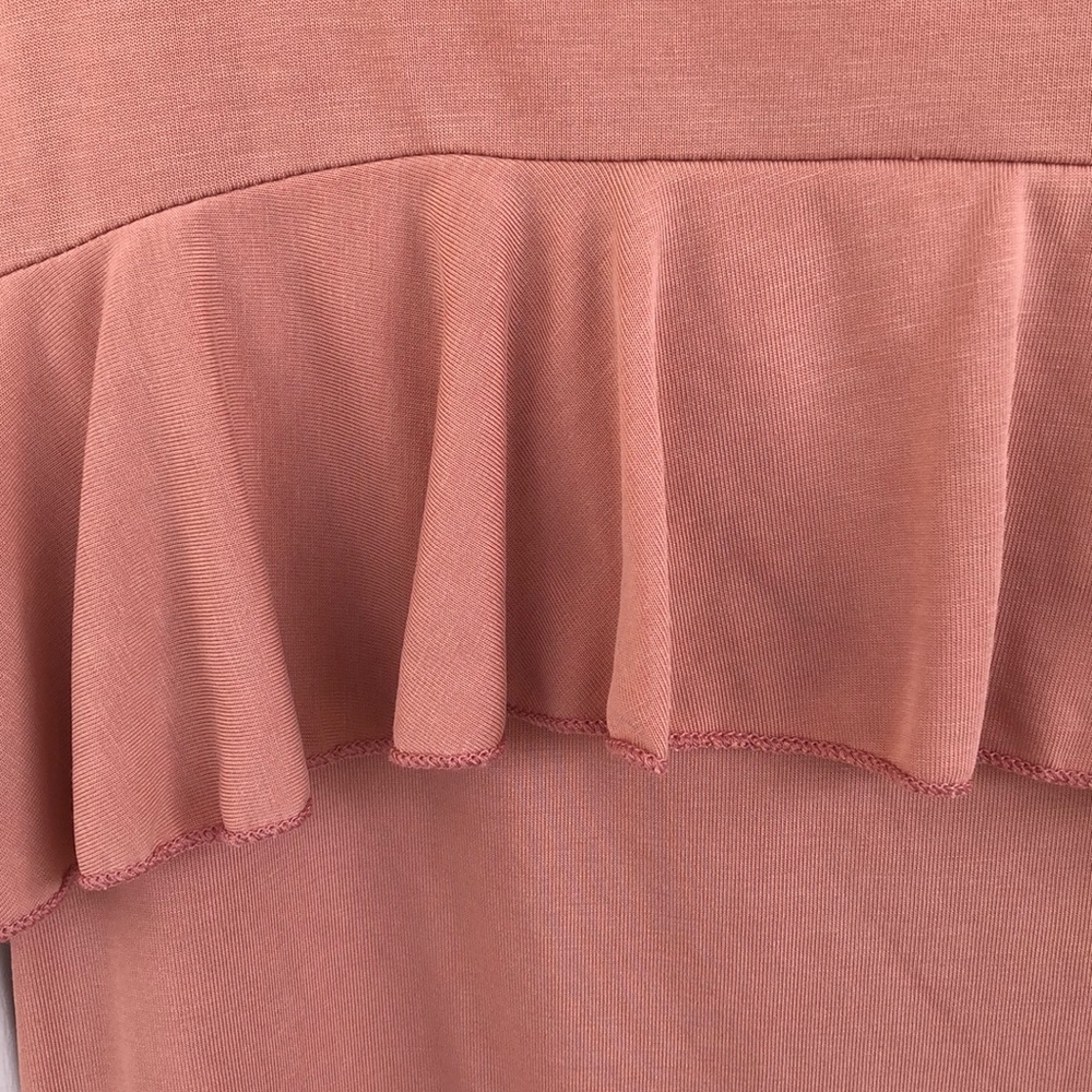 Jessakae Pink Ruffle Sleeve Top Small - Picture 2 of 4